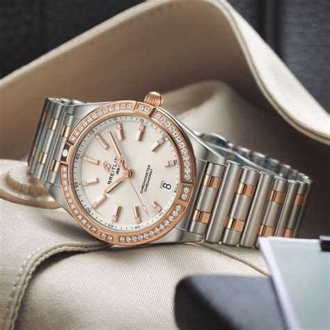 breitling damenuhr bicolor|breitling women's chronomat.